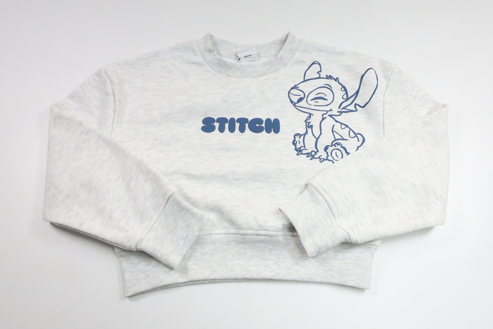 Sweatshirt with Stitch from Primark - Size 128/134 - Grey