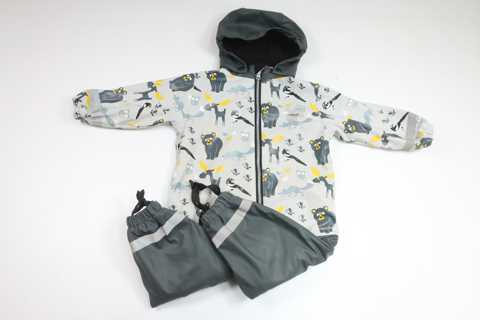 Fleece-lined overalls from Lindberg - Size 86 - Grey