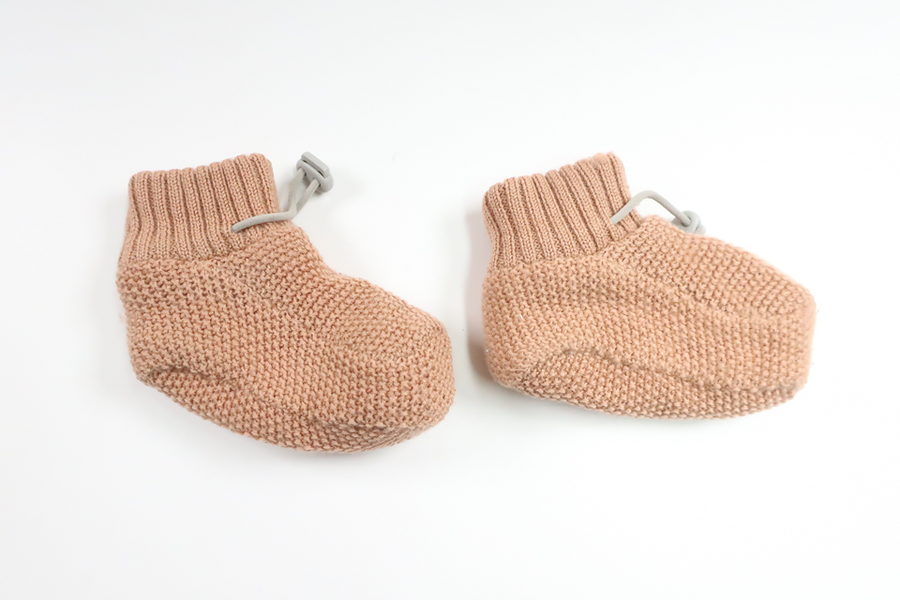 Booties in 100% merino wool from Reflex - Size 86/92 - Beige