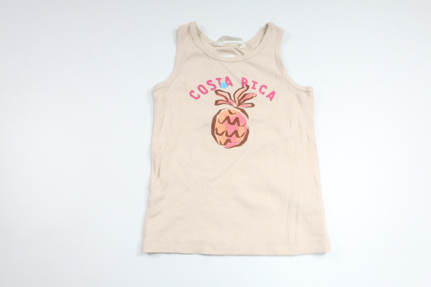 Ribbed tank top from H&M - Size 110/116 - Beige