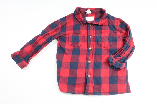 Checked shirt from H&M - Size 86 - Red