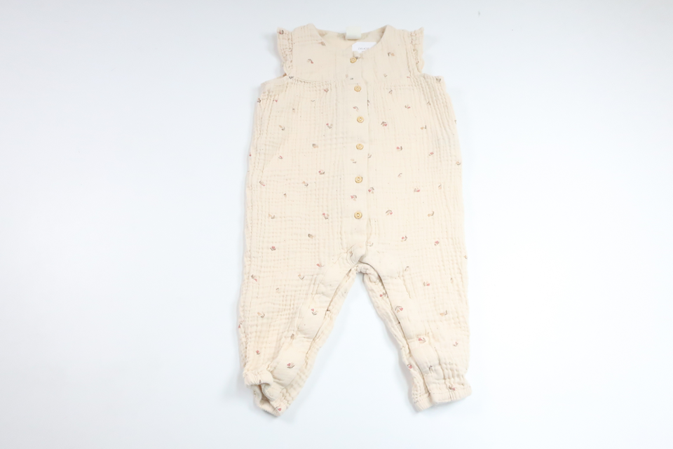 Floral jumpsuit from H&amp;M - Size 74 - Off-white