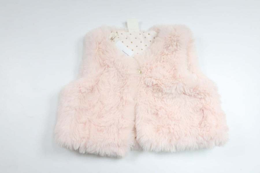 Faux fur vest from H&M - Size 68 - Pink