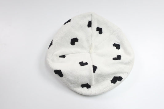 Hat with hearts from H&amp;M - Size 74/80 - Off-white