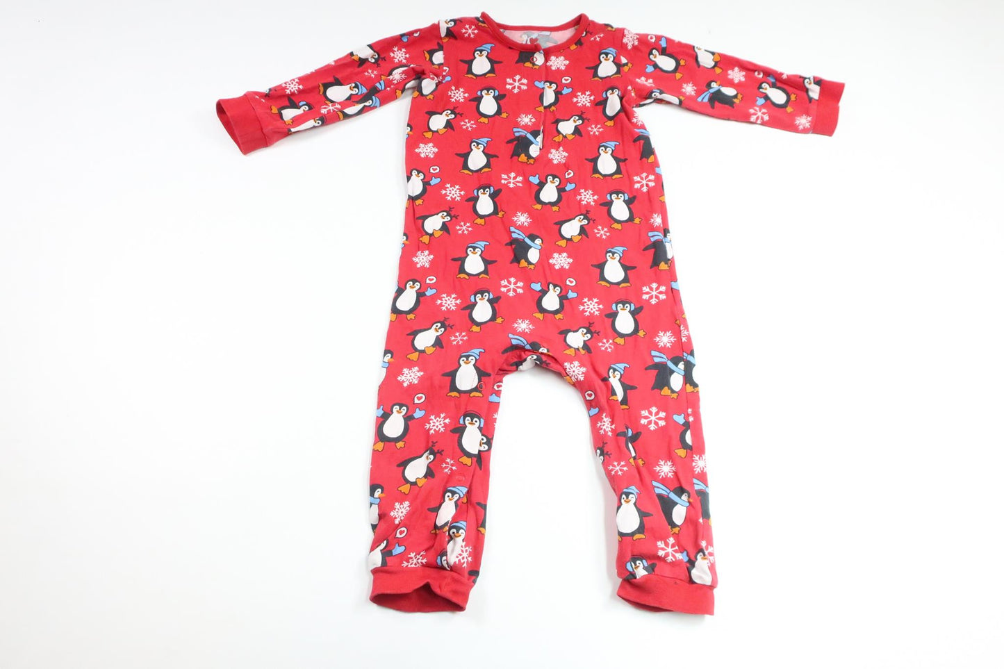 Pyjamas with penguins from ICA I Love Eco - Size 86 - Red