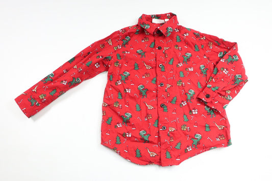 Shirt with Christmas motif from Kappahl - Size 92 - Red