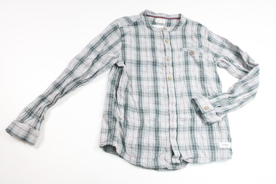 Checked shirt from Newbie - Size 128 - Grey
