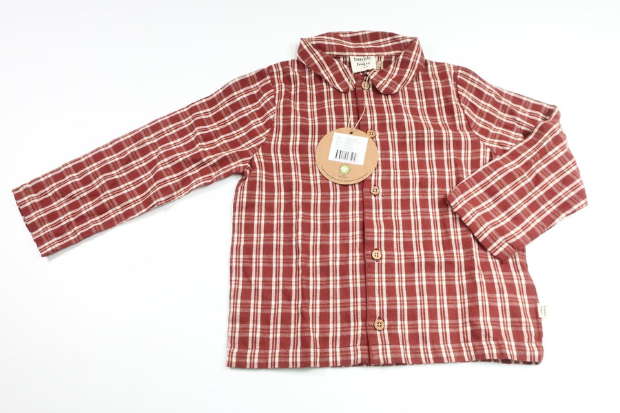 Checked shirt from Buddy & Hope - Size 98/104 - Brown