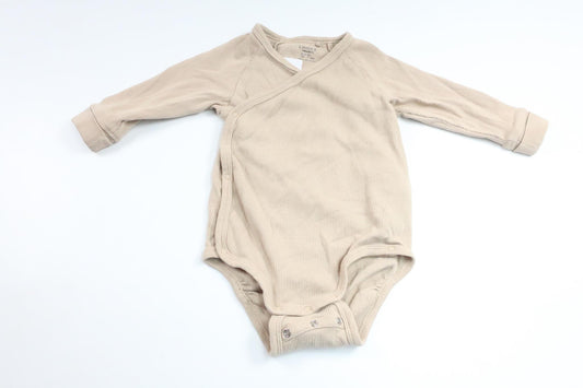 Ribbed wrap bodysuit from Lindex - Size 62 - Beige