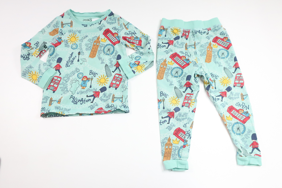 Pyjamas with Paddington from M&S - Size 98/104 - Blue