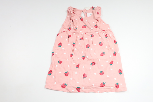 Dress with strawberries from H&amp;M - Size 80 - Pink