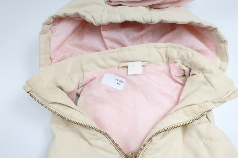 Vest with rabbit hood from H&amp;M - Size 74 - Off-white