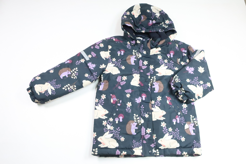 Floral jacket from Lindex - Size 128 - Navy blue