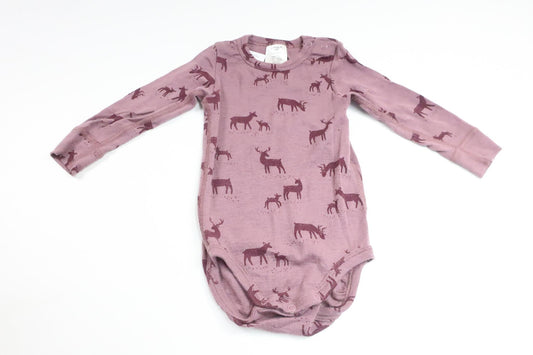 Bodysuit with deer from Lindex - Size 74 - Purple