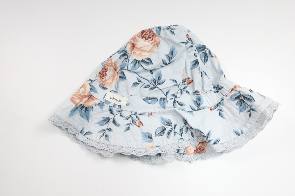 Floral sun hat from Newbie - Size 52/54 - Blue