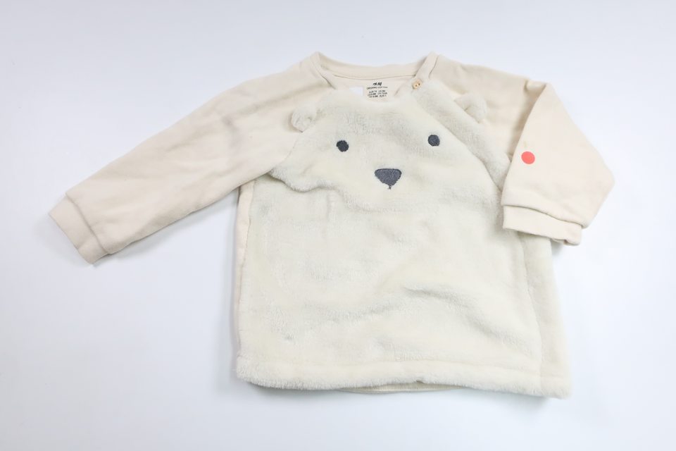 Fleece sweater from H&amp;M - Size 74 - Off-white
