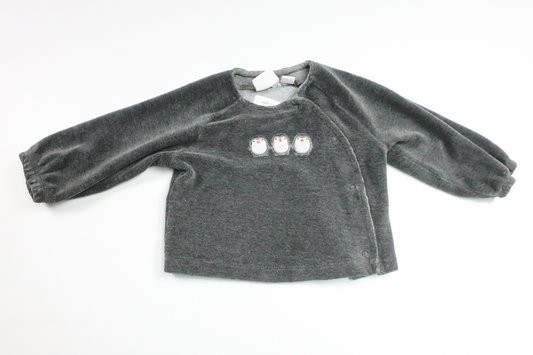 Fleece sweater from My Wear Baby - Size 68 - Grey