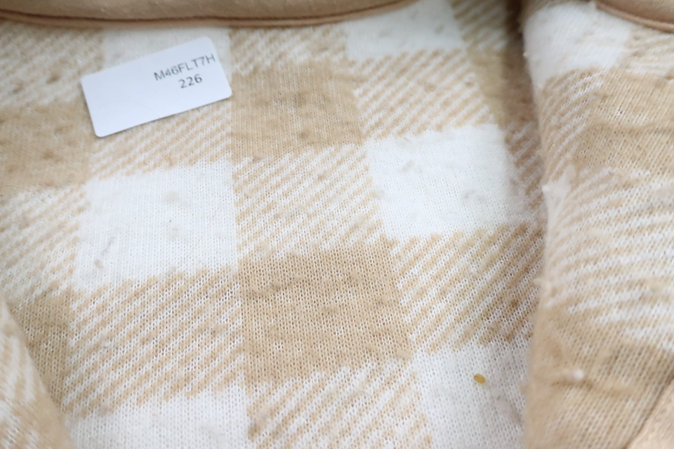Checked teddy jacket from Dunnes Stores - Size 62/68 - Beige