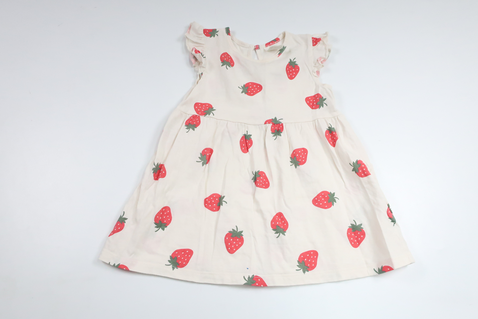 Dress with strawberries from H&amp;M - Size 80 - Off-white