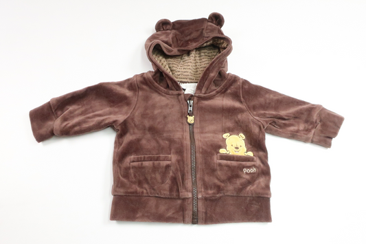 Fleece hoodie with Winnie the Pooh from H&amp;M - Size 62 - Brown