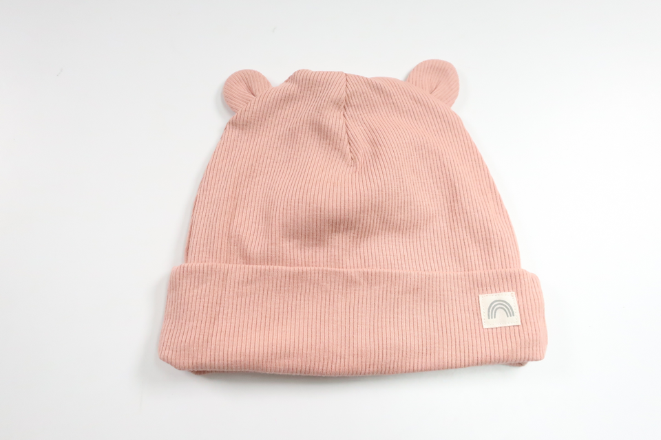 Ribbed hat with ears from Lindex - Size 40/42 - Pink