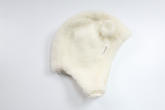 Hat with ears from Newbie - Size 56/62 - Off-white