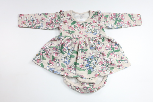 Floral dress from Polarn o. Pyret - Size 62 - Beige