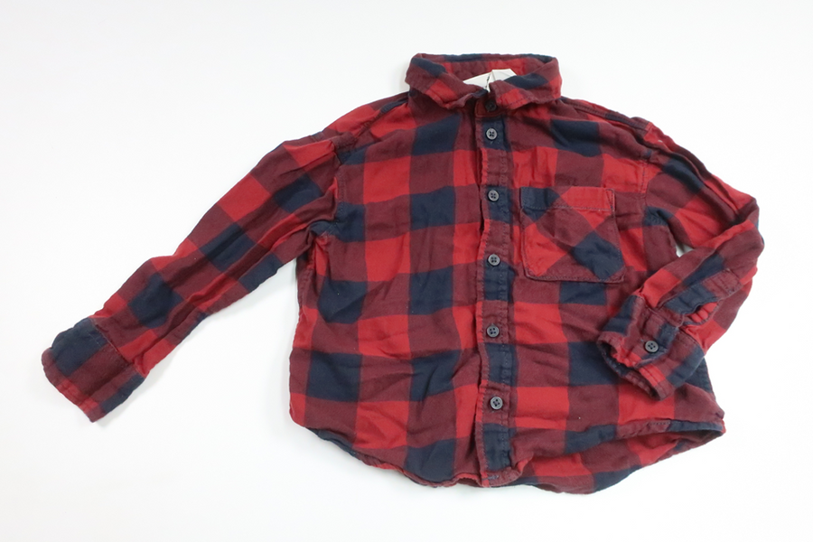 Checked shirt from H&amp;M - Size 98/104 - Red