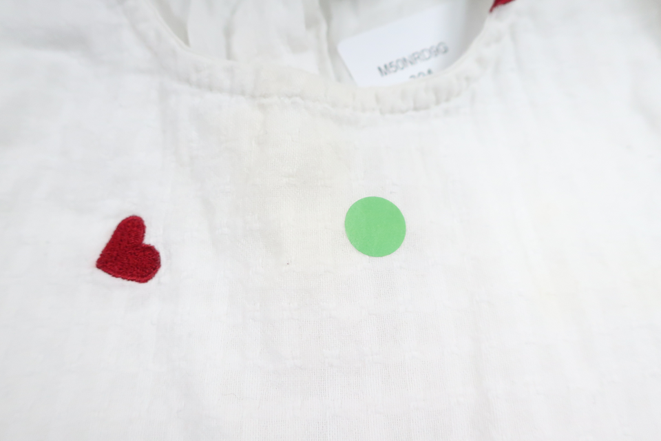 Dress with hearts from Lindex - Size 80 - White