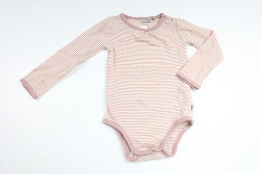 Body in 100% merino wool from Wheat - Size 86 - Pink