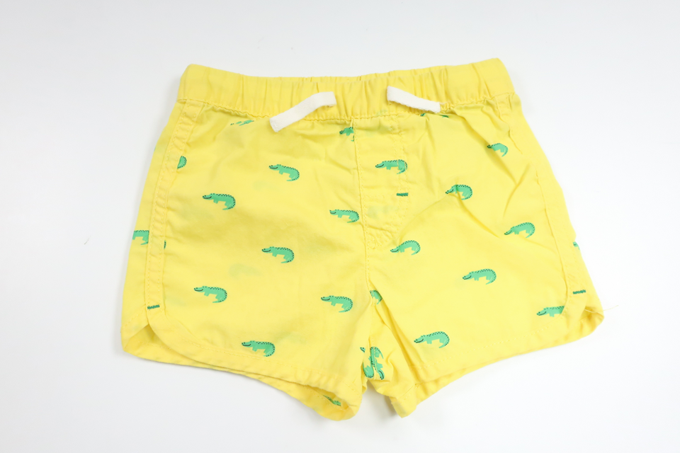 Shorts with crocodiles from H&amp;M - Size 74 - Yellow