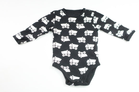 Bodysuit with trucks from Petite Mini - Size 62 - Black