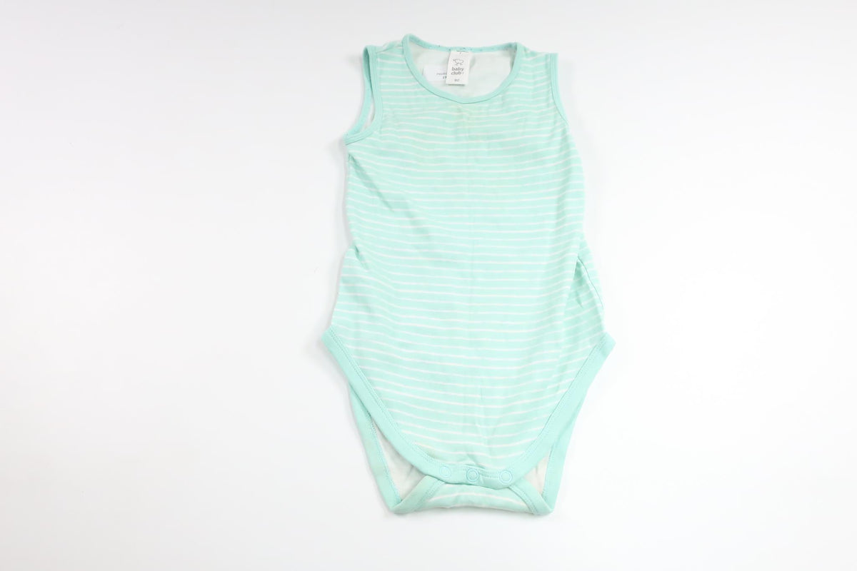 Striped linen bodysuit from Baby Club by C&amp;A - Size 92 - Blue