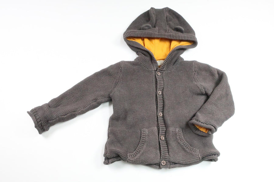 Lined knitted hoodie from Lupilu - Size 86/92 - Grey