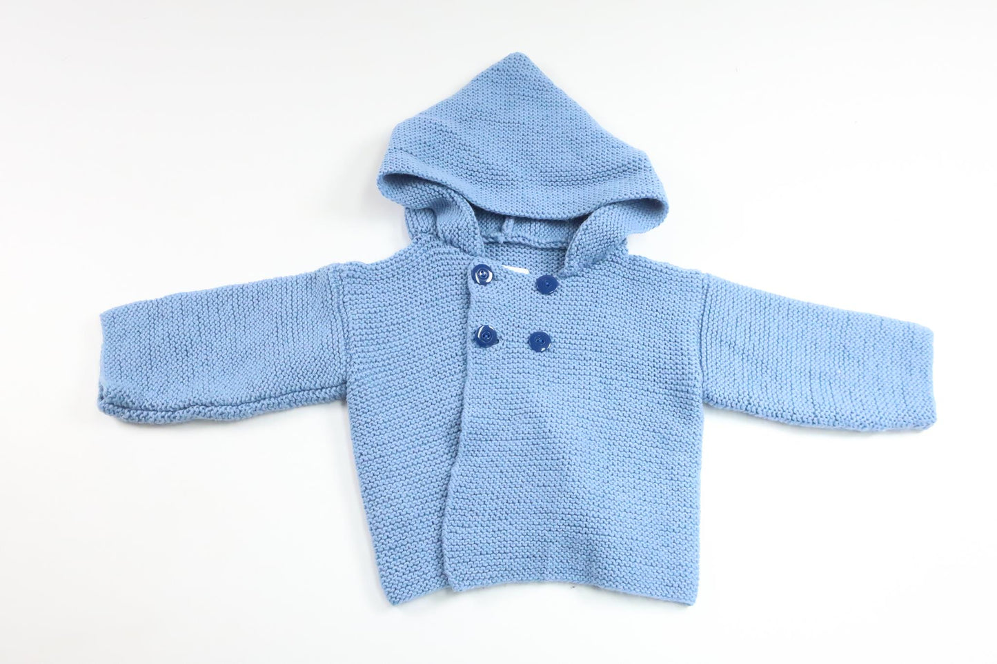 Knitted hoodie from Hemstickat - Size 62/68 - Blue