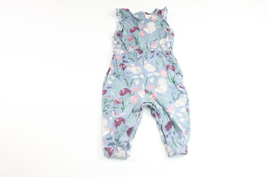 Floral jumpsuit from Lindex - Size 68 - Blue