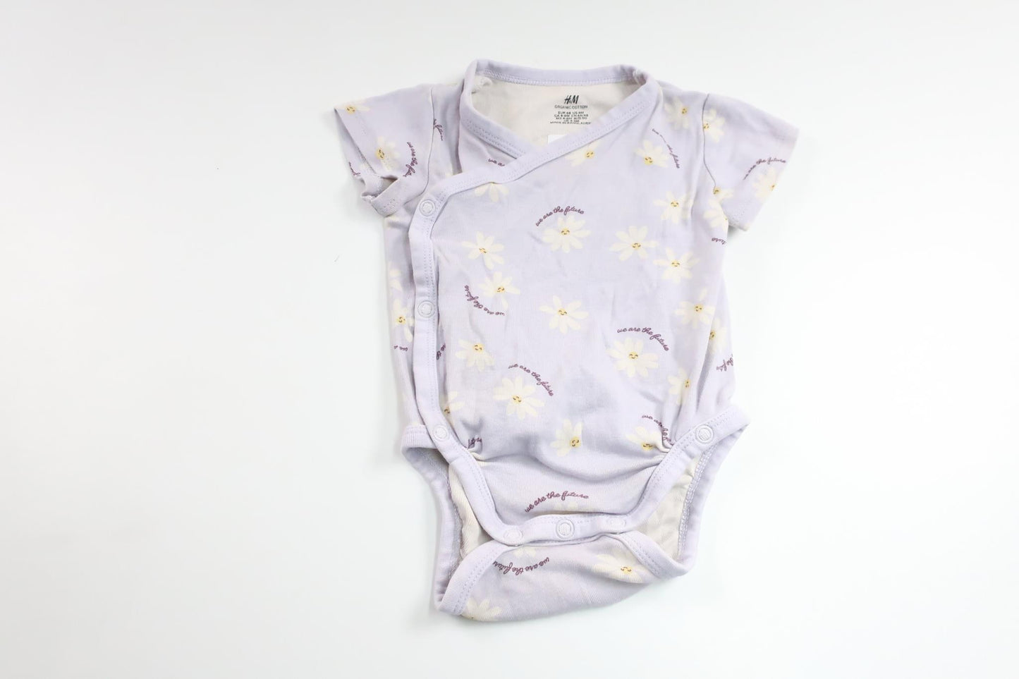 Floral wrap bodysuit from H&amp;M - Size 68 - Purple