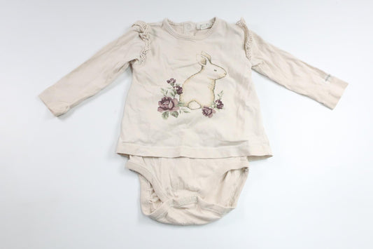 Sweater with built-in body from Newbie - Size 74 - Off-white