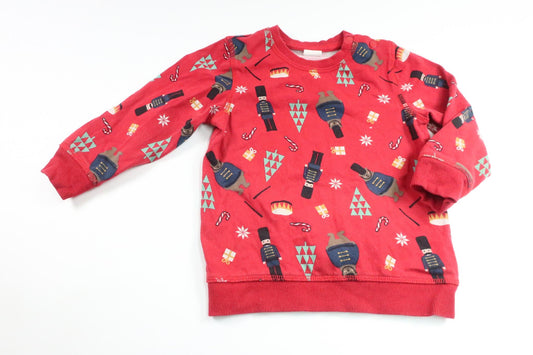 Sweatshirt with Christmas motif from H&amp;M - Size 92 - Red