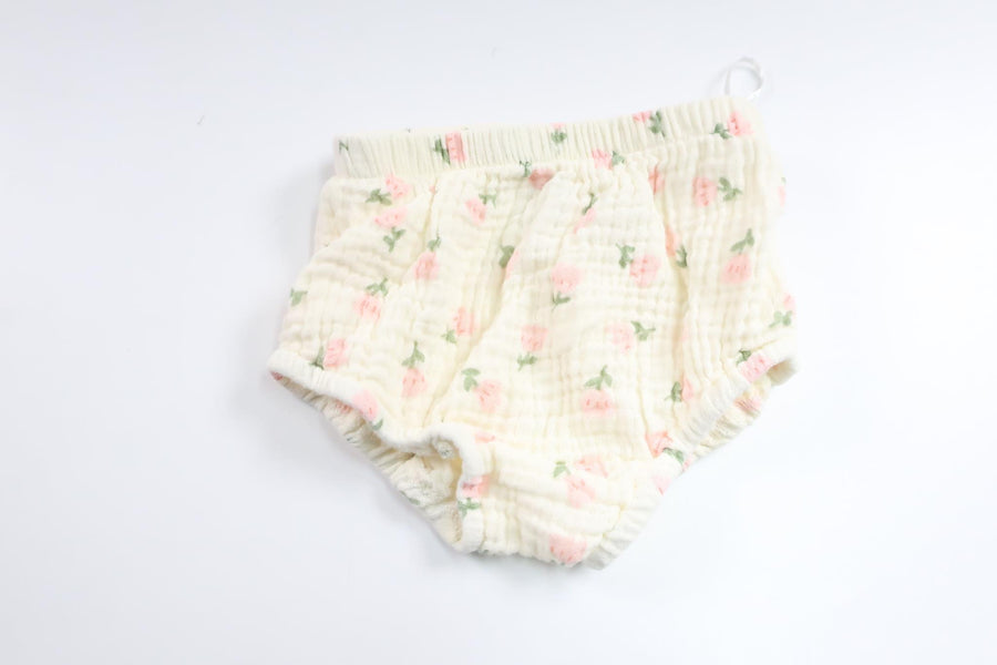 Floral diaper panty from Rikiki - Size 68 - White