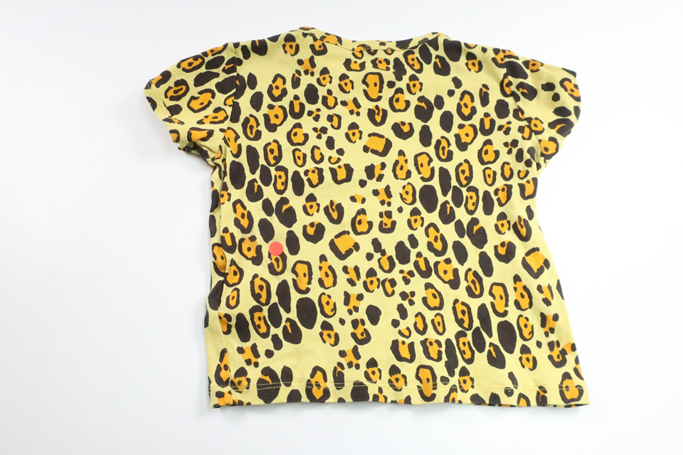 Leopard print t-shirt from Mini Rodini - Size 92/98 - Yellow
