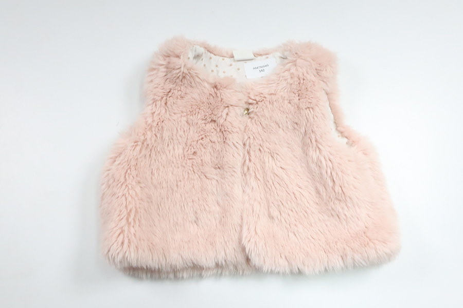 Faux fur vest from H&M - Size 80 - Pink