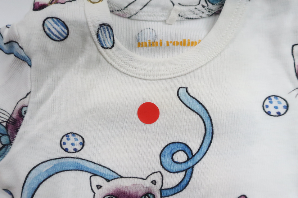 Bodysuit with cats from Mini Rodini - Size 62 - White