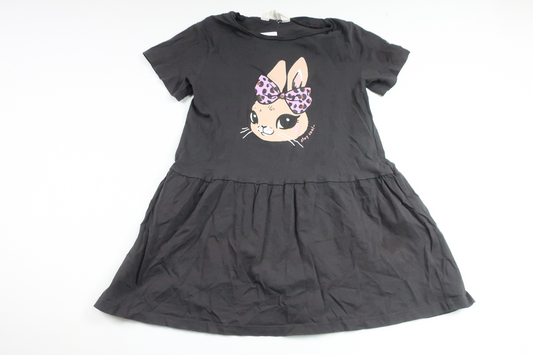 Dress with rabbit from H&M - Size 110/116 - Grey