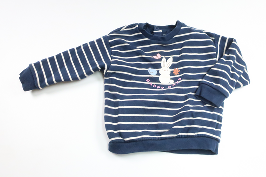 Striped sweatshirt from M&S - Size 80 - Navy blue