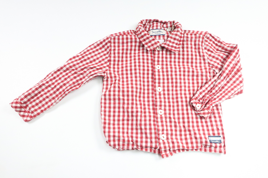 Checked shirt from Sanetta - Size 86 - Red