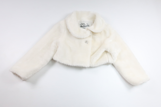 Faux fur cardigan from Dunnes - Size 86/92 - White