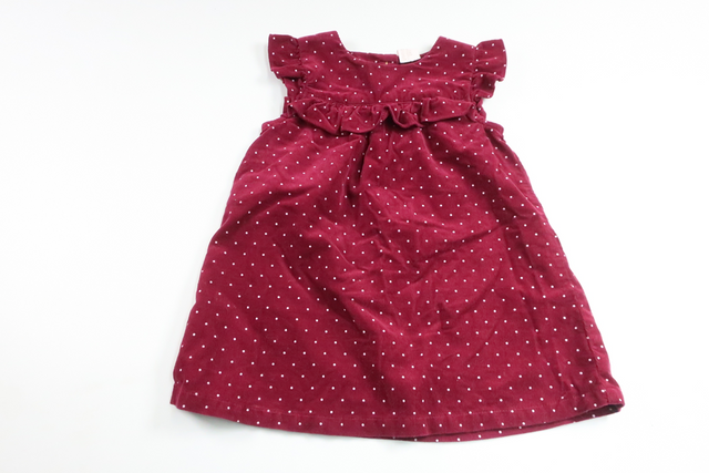 Polka dot dress from H&amp;M - Size 74 - Burgundy