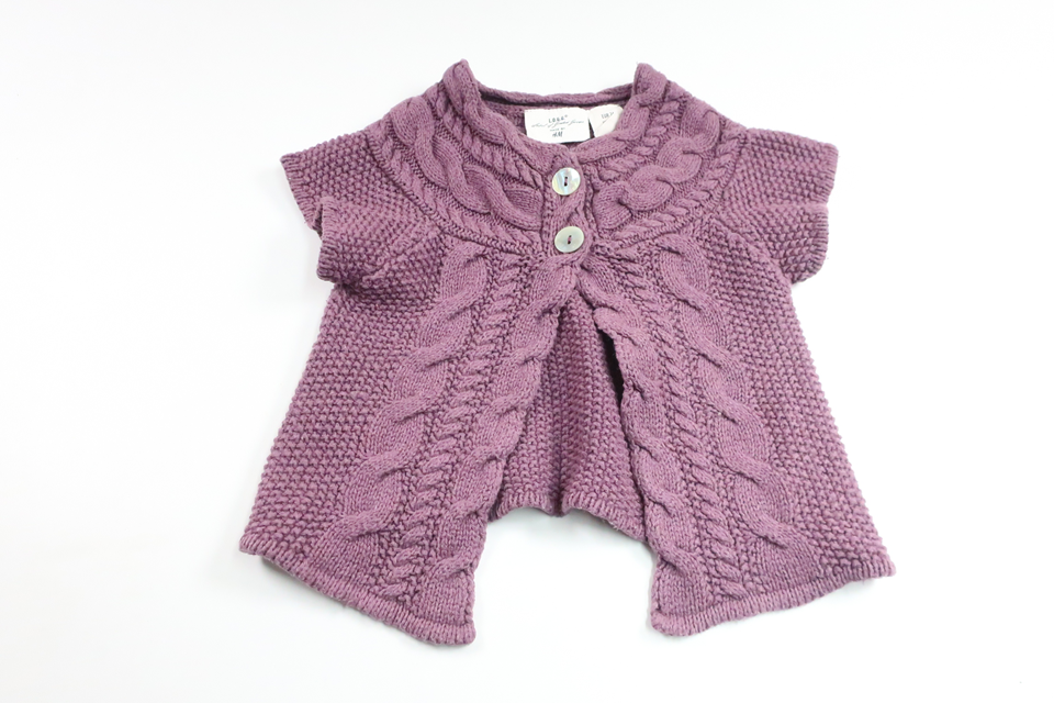Knitted cardigan from H&M - Size 74 - Purple