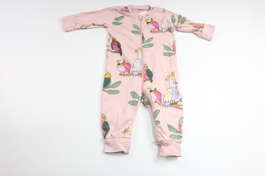 Pajamas with birds from Lindex - Size 62 - Pink